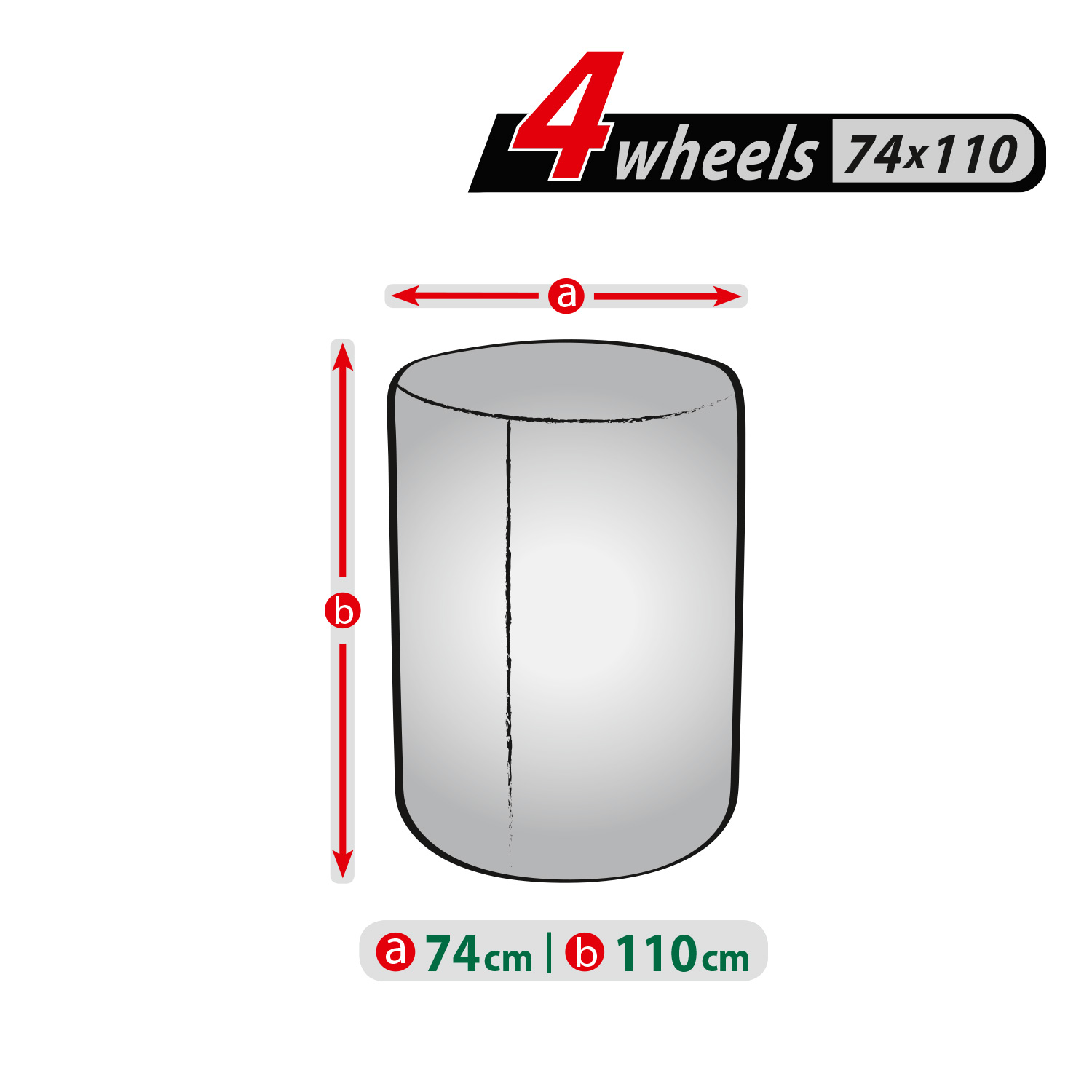 Housse de protection pour quatre roues de voiture 74x110 – Image 4