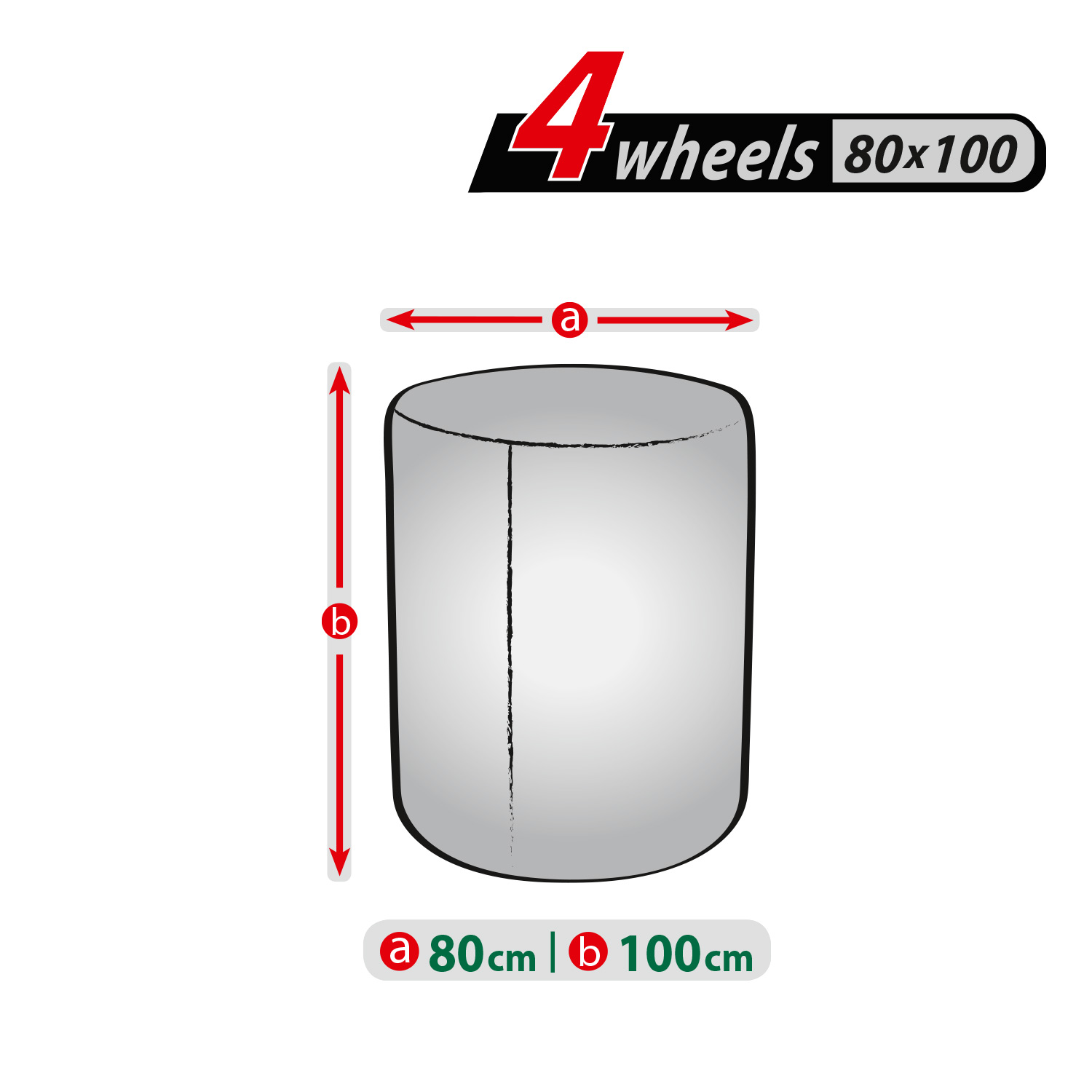 Housse de protection pour quatre roues de voiture 80x100 – Image 4